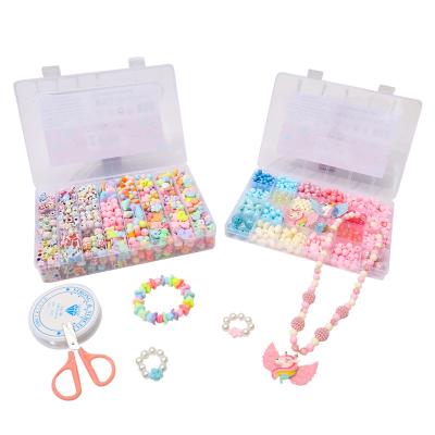 China Factory Wholesale 24 Box Educational Popular Girl Beads Handmade Diy Kids Fun Toys RS-009 for sale