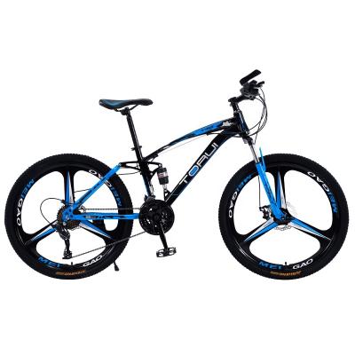 China Wholesale Steel Mountain Bike 24-26 Inch Variable Speed ​​Dual Damping Bicycle Disc Brake Student Mountain Bike for sale