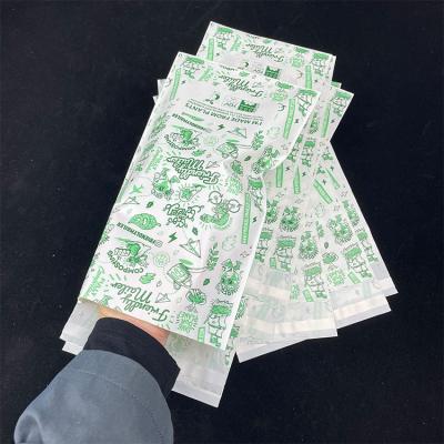 China Logo Mail Compostable Package Envelope Strong Adhesive Customized Plastic Transport Express Mail Biodegradable Poly Mailin Apparel Mailin for sale