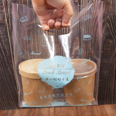 China Recyclable Custom Logo Food Steak Salad Baking Dessert Packaging Bag Gift High Pressure Clear Plastic Bag for sale