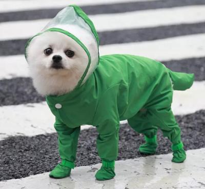 China Viable Dogs Cats Inclusive Dogs Raincoat Pet Quadruped Raincoat Hoodie Comes With Boots Raincoat For Dog Supplies for sale