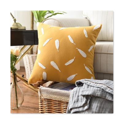 China Yellow Anti-Pull Cushion Fancy Design Cushion Cover With Embroidery Cushion Cover Nordic Style for sale