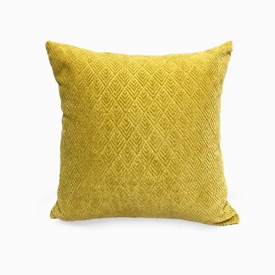 China Viable Pillow Diamond Cushion Cover Home Woven Polyester Chenille Jacquard Home Decor Case for sale