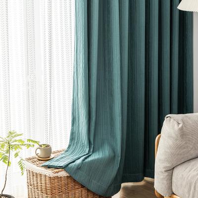 China Factory Sales Modern Crushed Finish Black Curtain Upholstery Fabric Curtain Fashion for sale