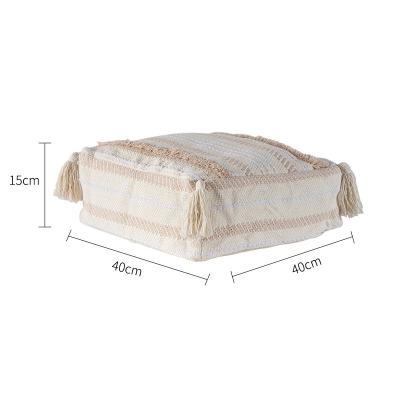 China Comfortable Authentic Modern Moroccan Vintage Floor Pouf Cover Stool Portable Customized Handmade Stool for sale