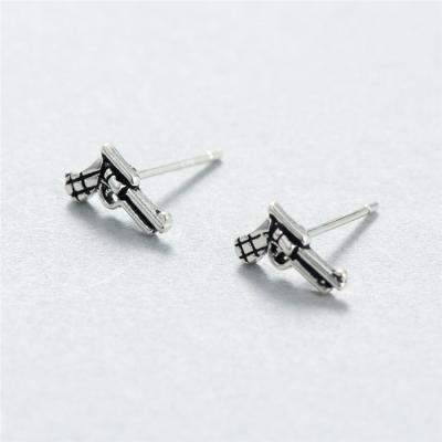 China TRENDY 925 Silver Gun Stud Earrings Women Vintage Jewelry Accessories 925 Gun Stud Earrings for sale