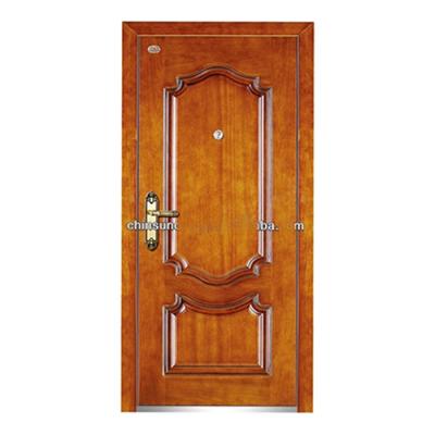 China High quality anti theft custom modern wooden door designs china armored security main doors for sale