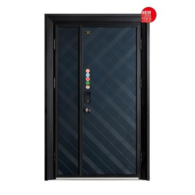 China QM-ZL-700 anti-theft customized external exterior metal door stainless steel door with steel door frame for sale