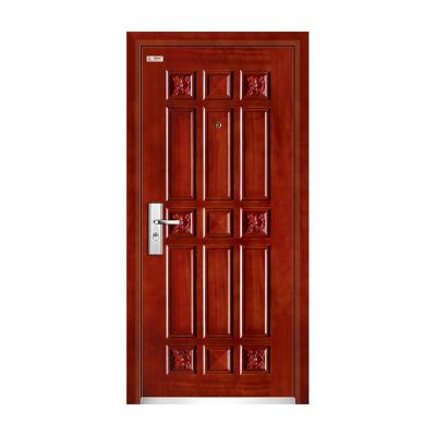 China Luxurious modern exterior metal armor stainless steel security door anti-theft design door for sale