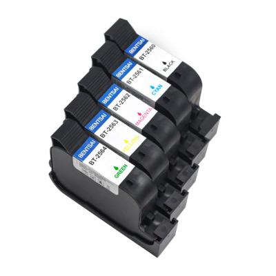 China Hotels Bentsai Black Red Blue Yellow Green Water-based& Aqueous Ink Cartridge For Handheld Inkjet Printer for sale