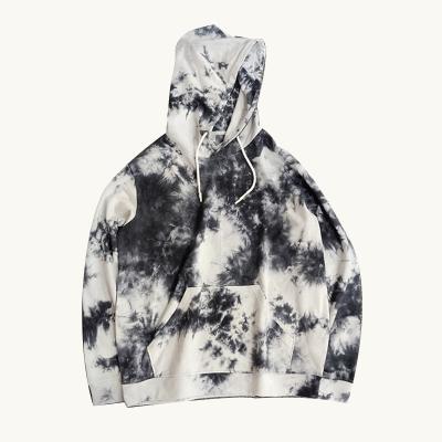 China New Customized heavy oversized men high quality fashionable breathable streetwear tie dye thick cotton hoodie for sale