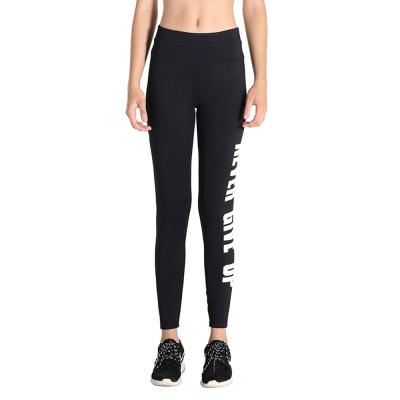 China Custom Print Logo Print Workout Tights Womens Breathable Gym Wear Push Up Plus Size Sport Black Leggings for sale