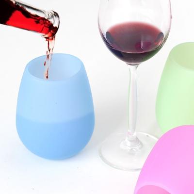 China American Style Portable reusable anti-crack safe glass transparent colorful food contact silicon water wine beer cups mugs for sale