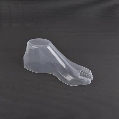 China Other Hot Selling Transparent Pink Color Plastic Male Foot Model Mannequin For Shoes Mid Display for sale