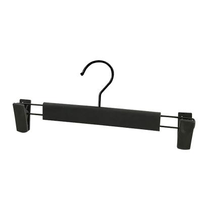 China 2022 new durable black clear hangers / high quality plastic pants hangers trouser hanger with clips for sale