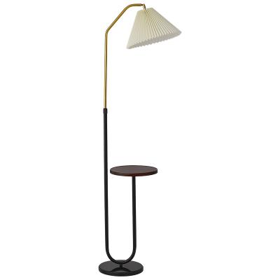 China Nordic American Floor Lamp Bedroom Bedside Table Modern Living Room Pleated Lamp Lamps for sale