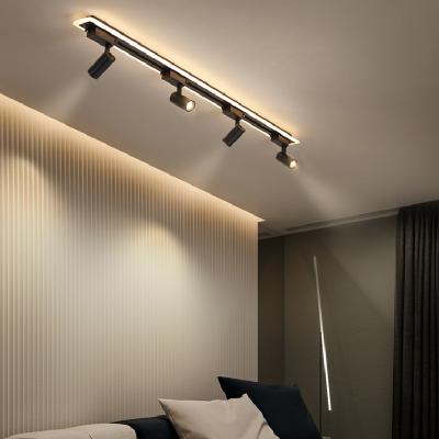 China Modern Google s Led Modern Certified Black Bedroom Living Room Dining Room Ceiling 47W Track Lamp for sale