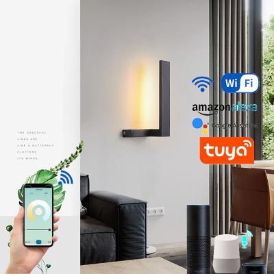 China AI Intelligent Control Economy LED Wall Lamp Bedroom Study Modern Wall Lamp for sale