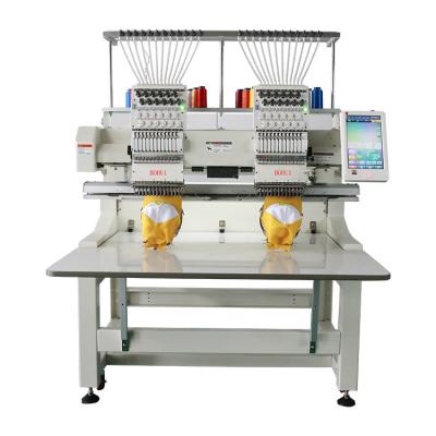 China Hotels Computer Embroidery Machine 2 Heads Cap Embroidery Machine Industry Style Sewing Working Size 320*360mm With CE Certificate for sale