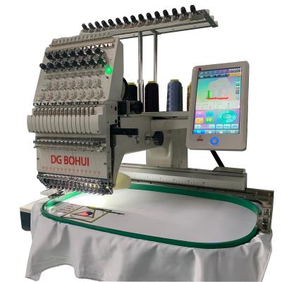 China Garment Shops DG BOHUI Embroidery Machine 12/15 Single Head Niddles Available For Sales Embroidery Software And Embroidery Threads Supply for sale