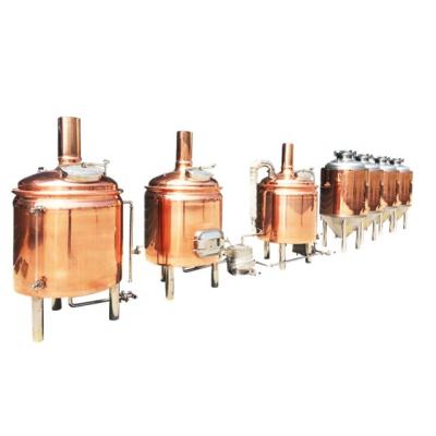 China Club beer brewing equipment / craft electric system red copper bar / restaurant standard for sale