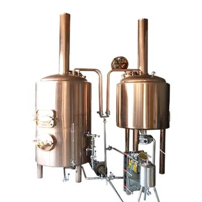 China Hotels Brewery 200l Red Copper Micro Beer Brewed Equipment Used For Restaurant for sale