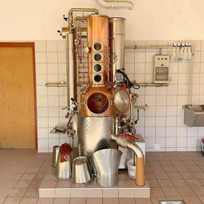 China Wine whiskey Vodca gin tequila 50L 100L 150L brandy home alcohol distiller equipment for sale/home alcohol l kit/home use distiller for sale