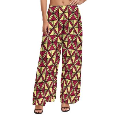 China Polynesian Island Pants Anti-Wrinkle Leg Women Pants High Quality Custom Made Wide Cheap Women Large Size for sale