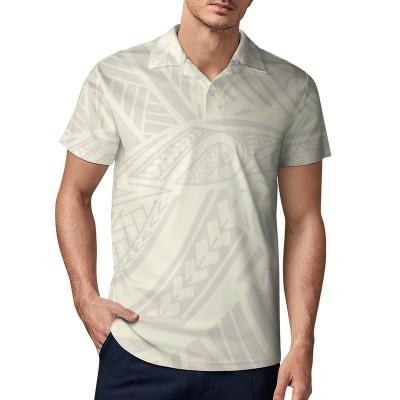 China Big Size Polo Shirts Men Design Anti-wrinkle Custom Sale Sublimation Polo Shirts Hot Polynesian Tribal Sports T-shirt for sale