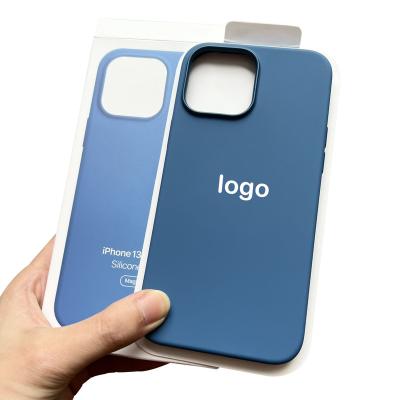 China 1:1 Shockproof Original Liquid Silicone Material Cover Magsafe Phone Wireless Charging Case For iPhone 13 pro Mini Max for sale