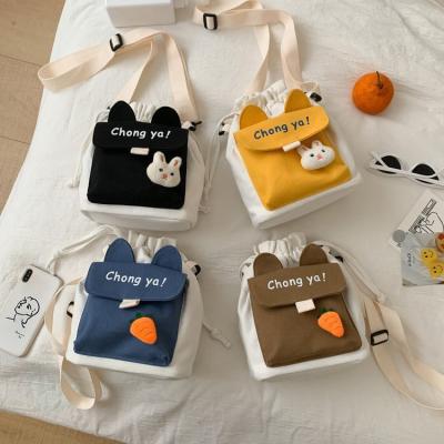 China New cute cartoon rabbit casual lovely rabbit style ladies and girls shoulder handbags canvas bag outdoor activities bags for sale