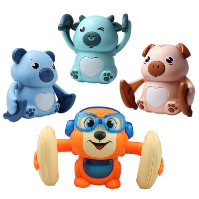 China Electric Monkey Toy Voice Activated Music Plastic Cute Smart Eco-friendly Rolling Wake Up Banana Monkey Baby Toys for sale