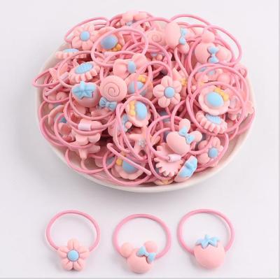 China High Elastic Cute Children's Cartoon No Hurt Hair Band Ring Girl Baby Bow Elastic High Elastic Rope for sale