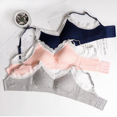 China 2019 Antibacterial Nursing Seamless Nursing Maternity Lace Bras And Panty Sets for sale