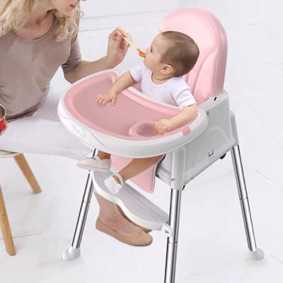 China Modern Multifunctional Foldable Portable Dining Table And Chair Baby Stainless Steel Chair Children's Chair for sale