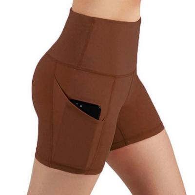 China NEW Women's Waist Running Shorts QUICK DRY QUICK DRY Sports High Waist Fitness Tights Summer With Pocket for sale