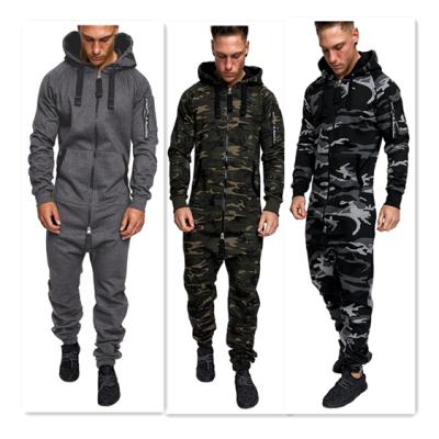 China Arm Zipper Camouflage Breathable Hooded Sportswear Crop Men's Casual Sweatsuit Set for sale