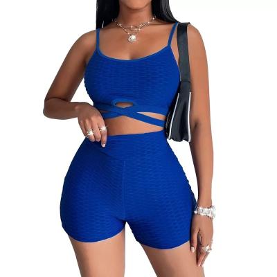 China XJYD Breathable Summer Fashion Stretching Solid Color Women's Casual Simple Blank Basic Clothing 2 Piece Two Piece Short Set Outfit For Women for sale