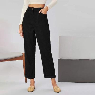 China XJYD QUICK DRY Hot Sale Rolled Edge Pants Loose Pants High Waist Stretch Version Loose Pants Good For Women for sale