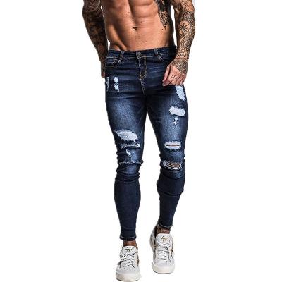 China XJYD Sustainable Custom Destroyed Jeans Ripped Skinny Jeans OEM ODM Customized Tapered Jeans for sale