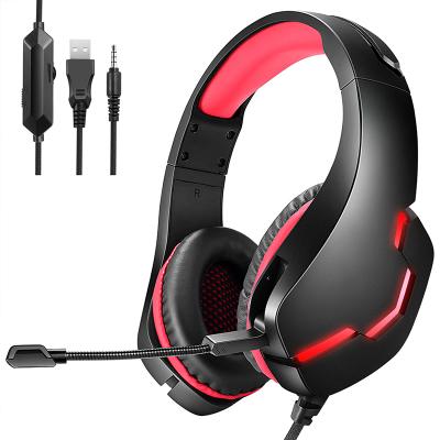 China J10 Earphone Noise Canceling Gaming Headset LED Light Audifonos Gamer Gamer Cable Earbuds With Microphone For PS4 for sale