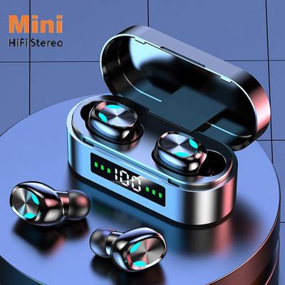 China Small and Good Sound Quality Mini Earbuds S10 Tws BT 5.1 In-Ear Headphones In-Ear Stereo HD Call High Fidelity Earbuds Display High Fidelity Wireless Colorful Light Touch Headphones digital for sale