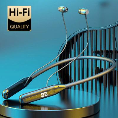 China New 619 Memory Neck Earphone Headphones Necks Long Band Headset Hanging Flexible Bending Working Time Led Headphones Bass Stereo Bt Boat Sports Neck Band Hi-Fi Radio display for sale