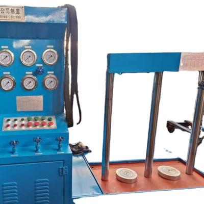 China Newest two working stations YFT-B vertical type  hydraulic valve testing equipment for flange, welding and threaded valves test YFT-100 for sale