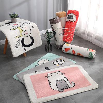 China Cartoon Pattern Entrance Door Mat Absorbent Multiple Non-slip Door Mat Washable Coloring Floor Mat for sale