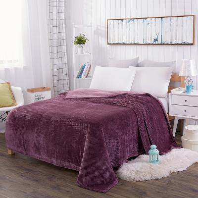 China Wholesale Plain Manufacturer Pineapple Fleece Blanket Thickened Single Mesh Blanket Flannel Blanket Bedding for sale