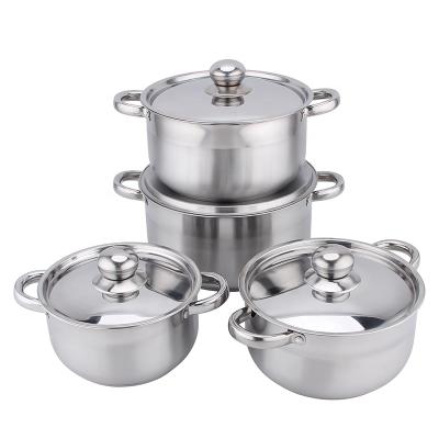 China Sustainable Induction Casserole Pots Stainless Steel 8PCS Camping Dutch Ovens for sale