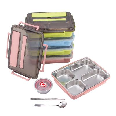 China Stainless Steel Tableware Bento Kids Lunch Boxes 304SS Sustainable Food Grade Insulated Food Container for sale