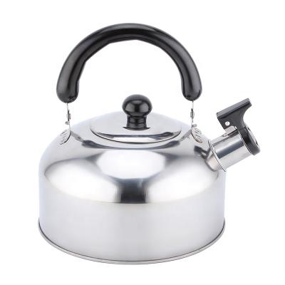 China Durable Stainless Steel Coffee Pot Induction Teapot Whistling Kettle Silver Spout Tea Kettle With Bakelite Handle for sale