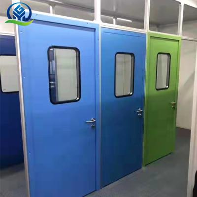 China Sound Insulation Project Door ISO CE Certificate Single Metal Swing Door For Clean Room Construction for sale